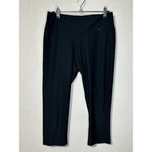 Nike Running Leggings Dri Fit Womens Medium Cropped Capri 19” Inseam Black